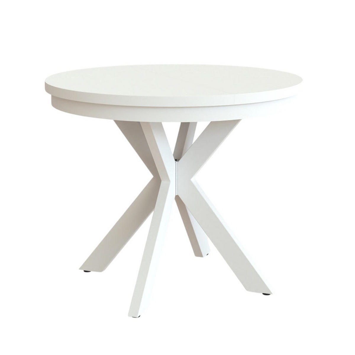 ESSTISCH BELLAMI 100-180 Weiß - Weiß, Holzwerkstoff (100/100/75cm) - Compleo24