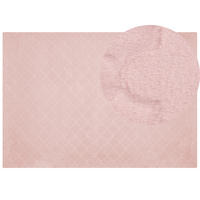 SHAGGY-KUNSTFELLTEPPICH Gharo 230/160 cm - Pink, Kunststoff (160/230cm) - Beliani