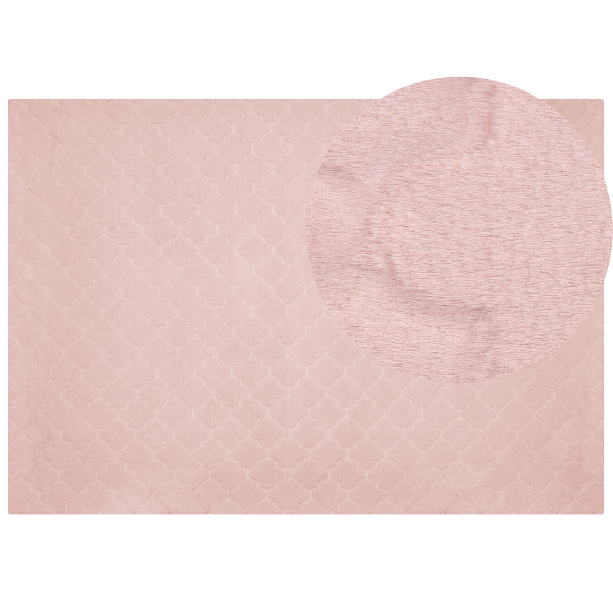 SHAGGY-KUNSTFELLTEPPICH Gharo 230/160 cm - Pink, Kunststoff (160/230cm) - Beliani