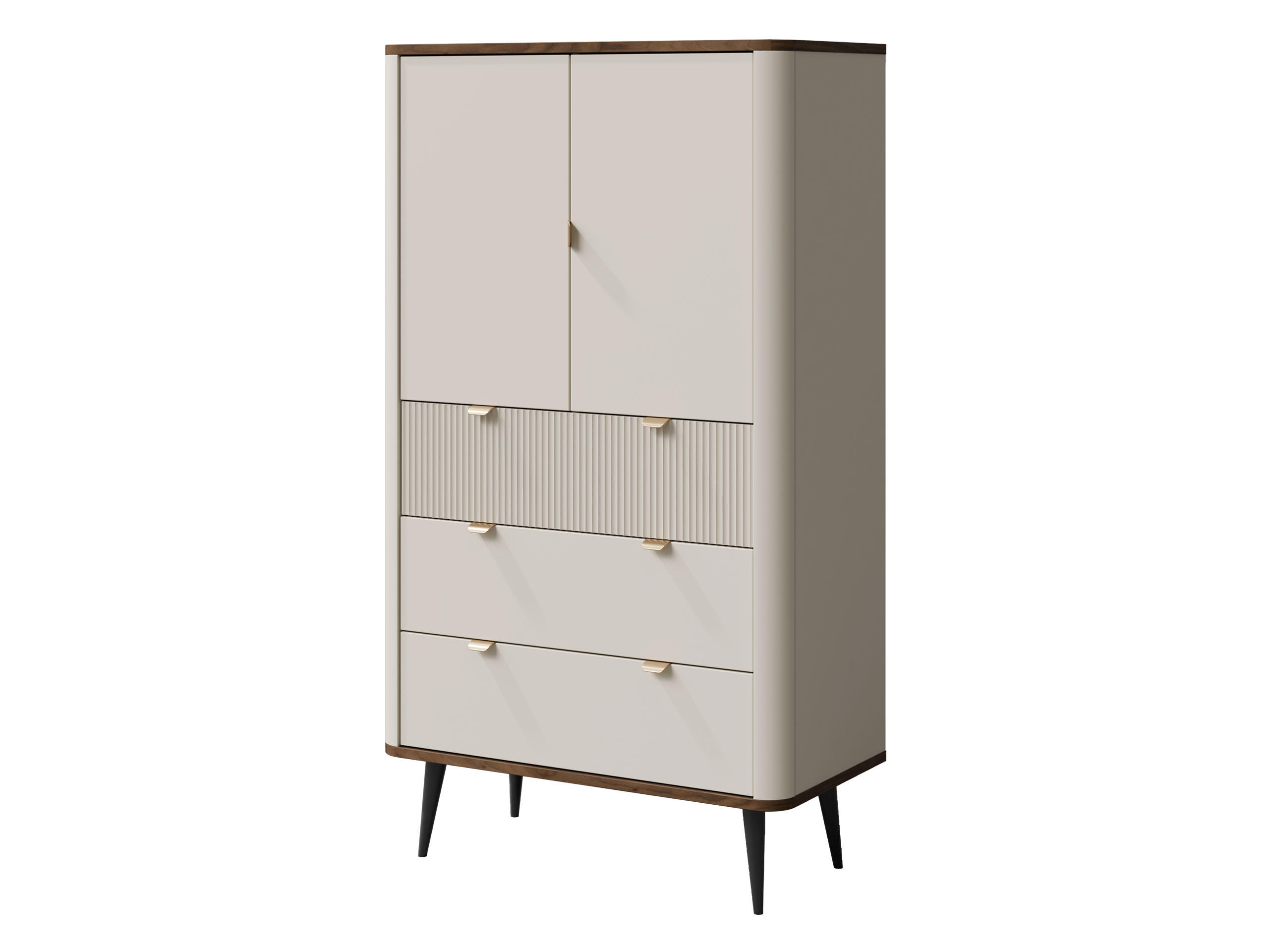 REGAL Marly 2S3D RE06 - Kaschmir/Goldfarben, Holzwerkstoff/Metall (90/142/40cm) - MIRJAN24