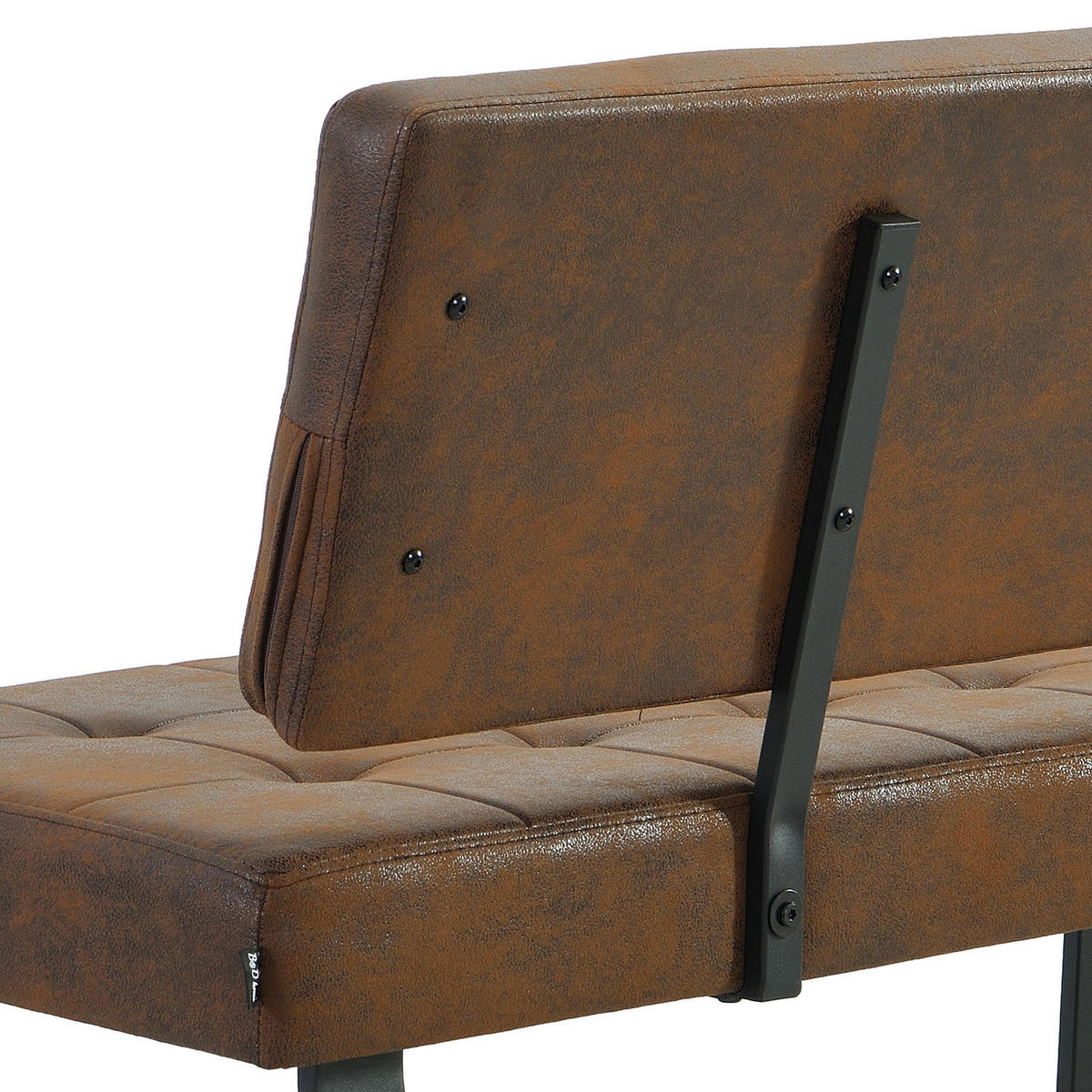 SITZBANK SIGFRID - Braun, Textil/Metall (160/86/56cm) - B&D Home