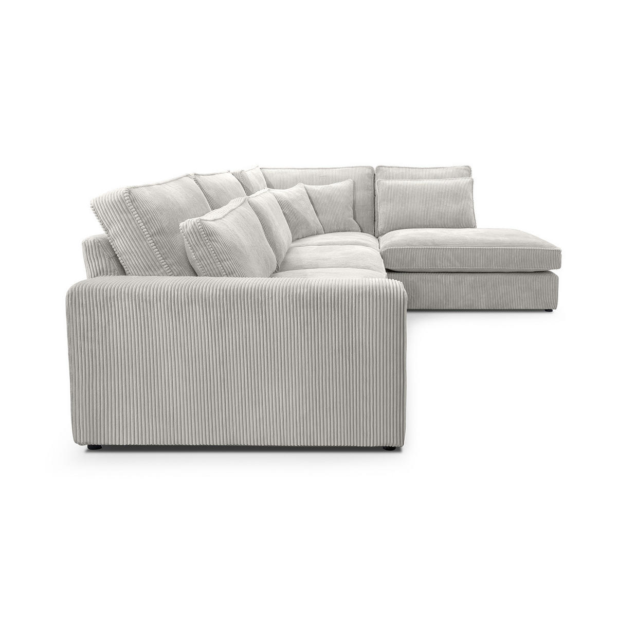 ECKSOFA Eckcouch Monica mini L-form, Beige - Hellgrau, Textil (224/280cm) - Fedve