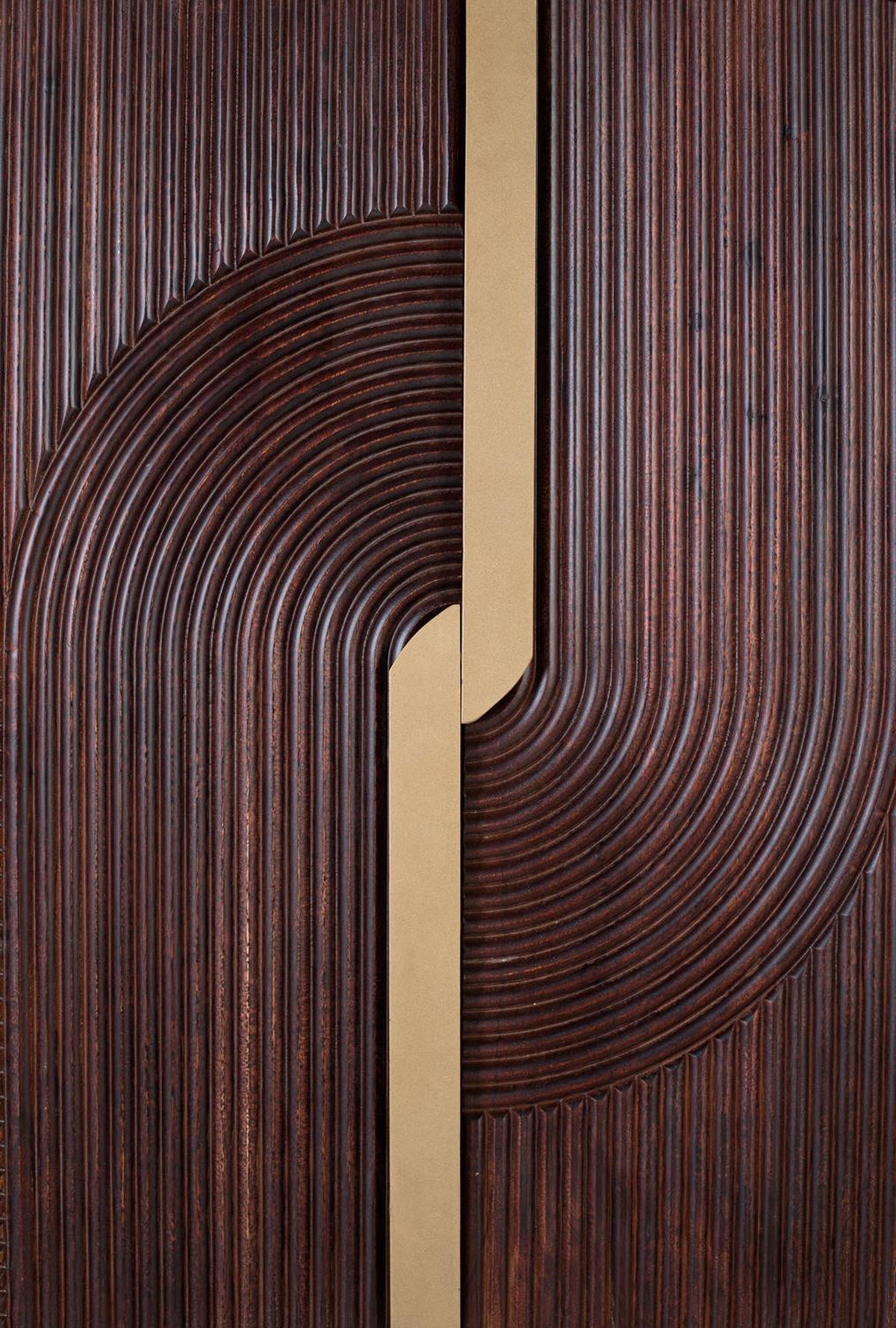 BARSCHRANK aus Mangoholz und Metall - Kirschbaumfarben, Holz (46/119/91cm) - Giner y Colomer