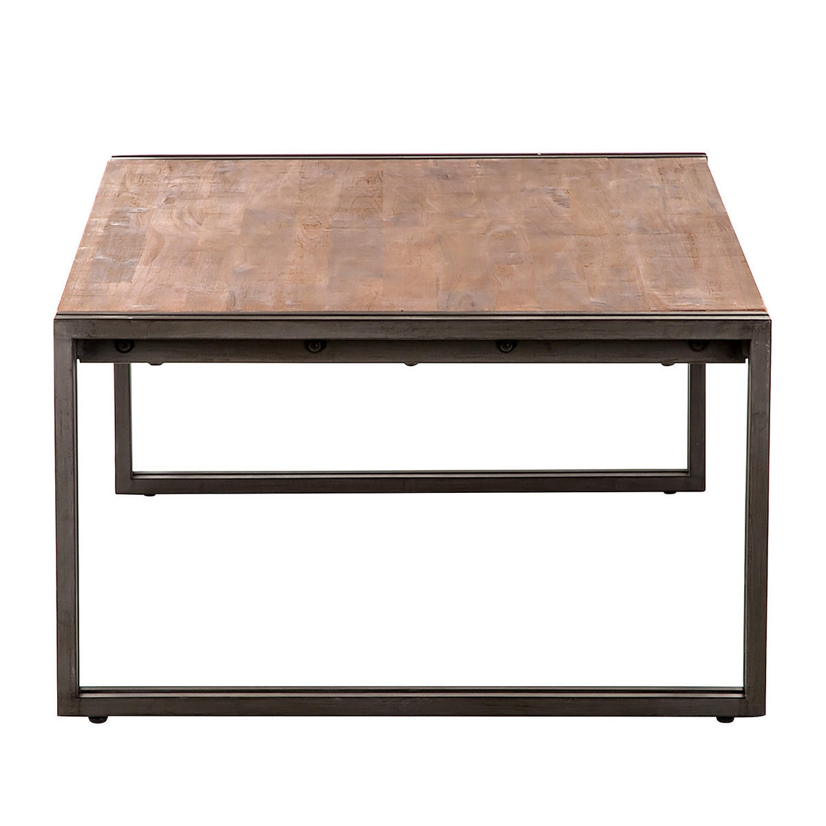 COUCHTISCH 110 cm - Akazie massiv / Metall - Akazie / Anthrazit - Akaziefarben/Grau, Holz/Metall (70/110/35cm) - home24