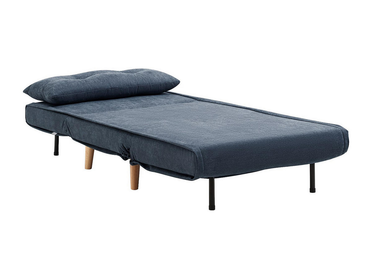 SCHLAFSESSEL - 1 Person - stoff - blau Valerio - Blau, Holz/Textil (90/81/78cm) - Vente-Unique