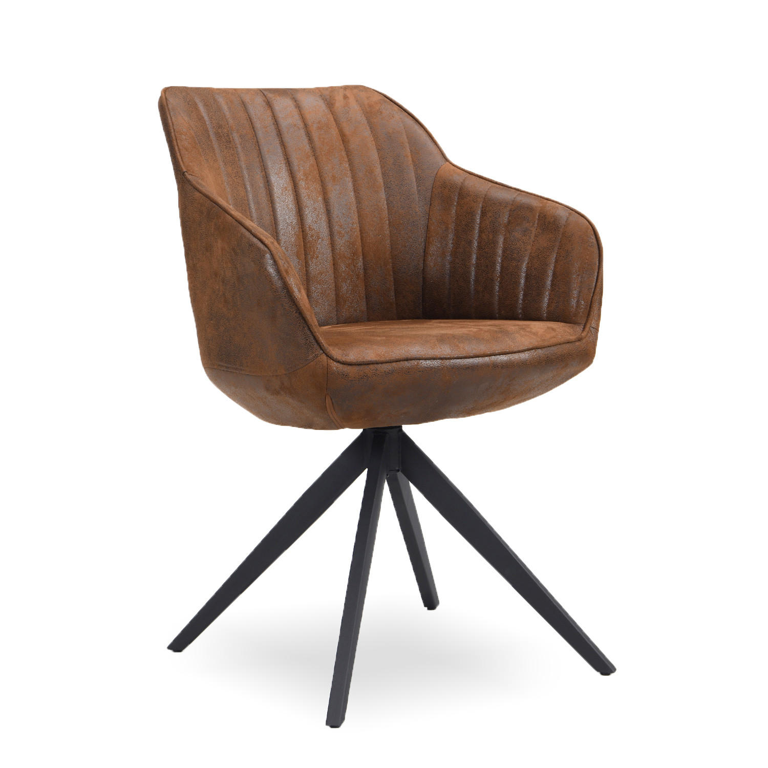 ARMLEHNSTUHL ARVIT Braun - Braun, Textil/Metall (57/81/62cm) - B&D Home