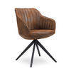 ARMLEHNSTUHL ARVIT Braun - Braun, Textil/Metall (57/81/62cm) - B&D Home
