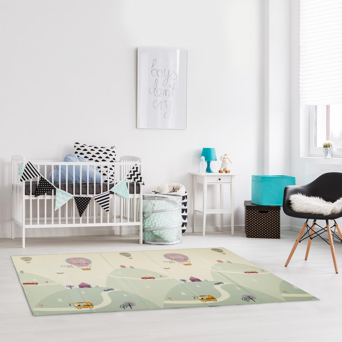 HRACIA podložka - viacfarebná, textil/plast (200/150cm) - Relaxdays