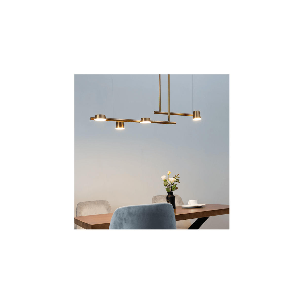 HÄNGELEUCHTE Pedri, Gold / Messing, 115cm - Goldfarben, Metall (100/30/100cm) - KOSILUM