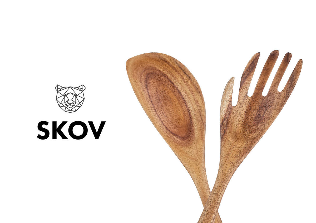SALATBESTECK aus Akazienholz SKOV - Braun, Holz (26cm) - Björn