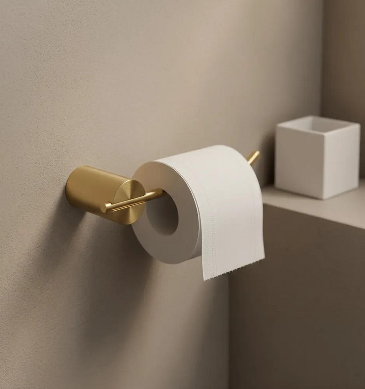 HALTER Für Toilettenpapier Rea Tomi 5809 Brush Gold - Goldfarben, Metall (6/3/20cm) - REA