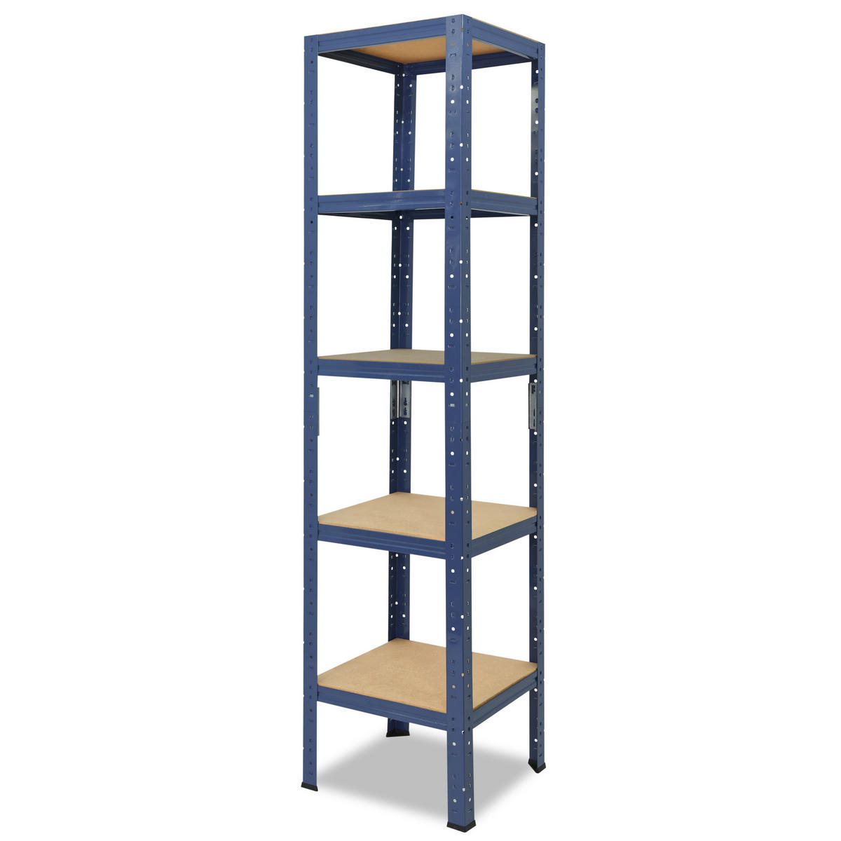 SCHWERLASTREGAL HOME 200x45x45 cm in blau mit 5 Böden und 175 kg Traglast pro Boden - Blau, Metall (45/200/45cm) - shelfplaza