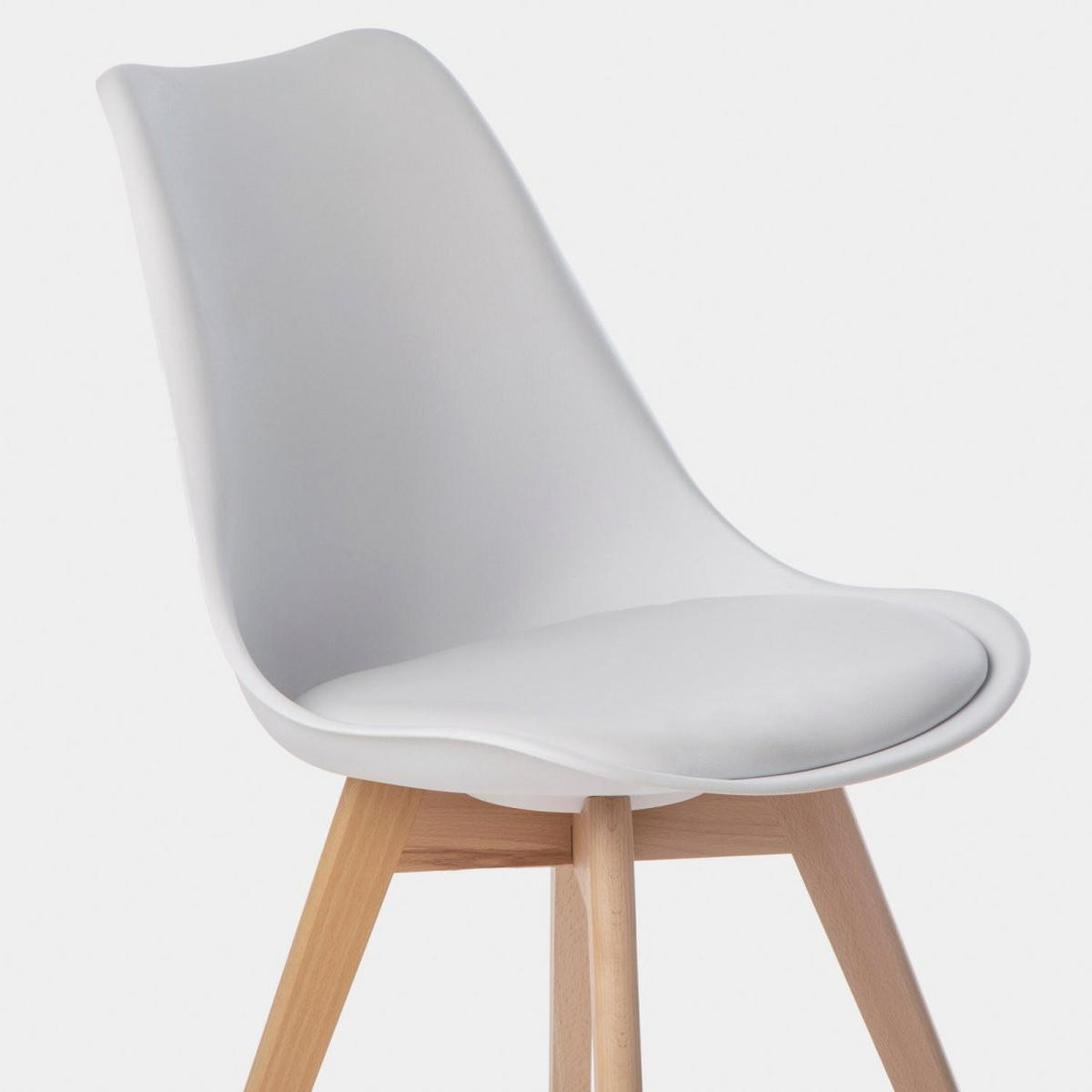 KÜCHENSTUHL Kler Weiß 48 cm x 82 cm - Weiß, Kunststoff (48/82/57cm)