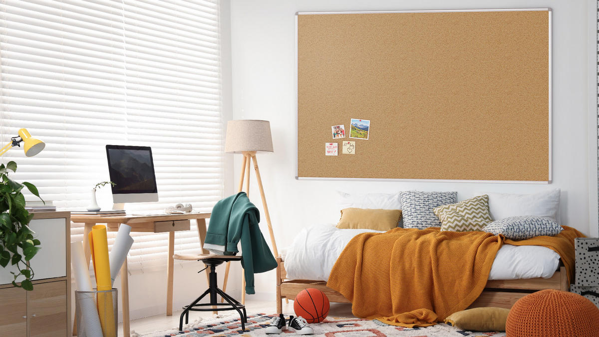 PINNWAND mit Alurahmen 180x120cm - Braun, Holzwerkstoff (180/120/1.6cm) - ALLboards