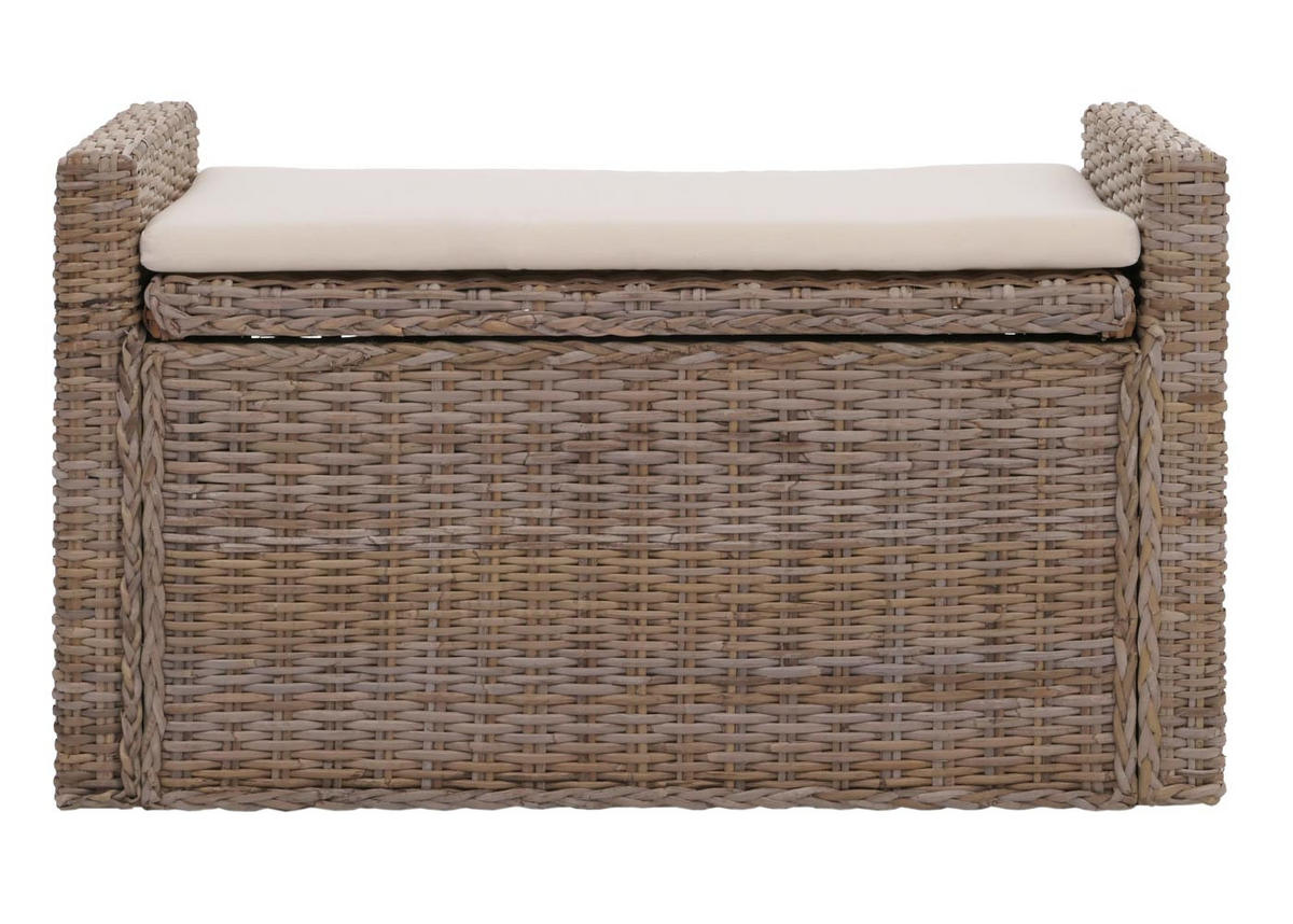 AUFBEWAHRUNGSTRUHE Grau, Braun - Braun/Grau, Holz (88/51/44cm) - MCW