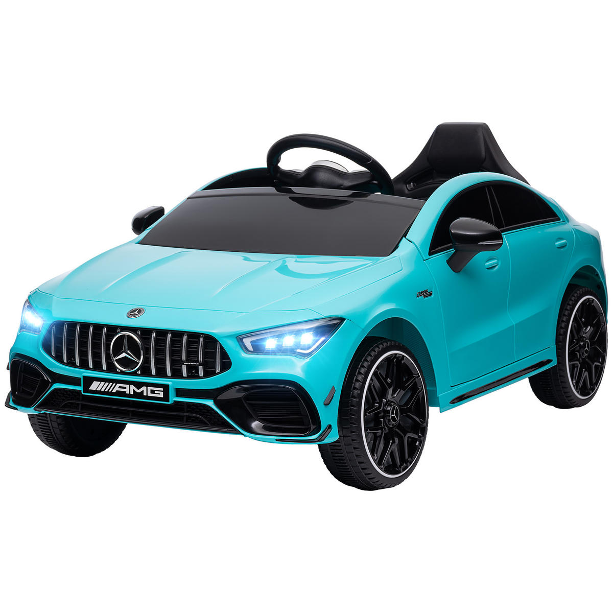 KINDER-ELEKTROAUTO DE-06076 fernsteuerbar mit LED und Hupe Hellblau - Hellblau, Kunststoff/Metall (110/61/45cm) - ComfortXL
