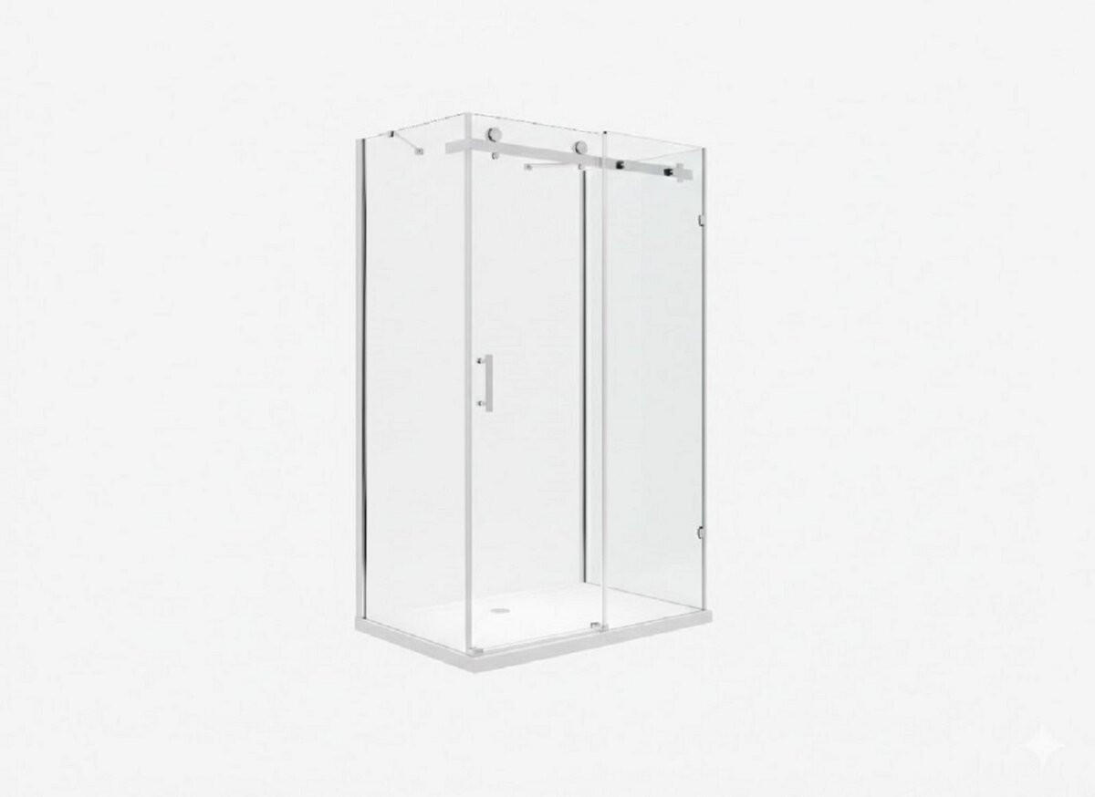 Glaswerk Westfalen U-Duschkabine Silber 120x195x90 cm