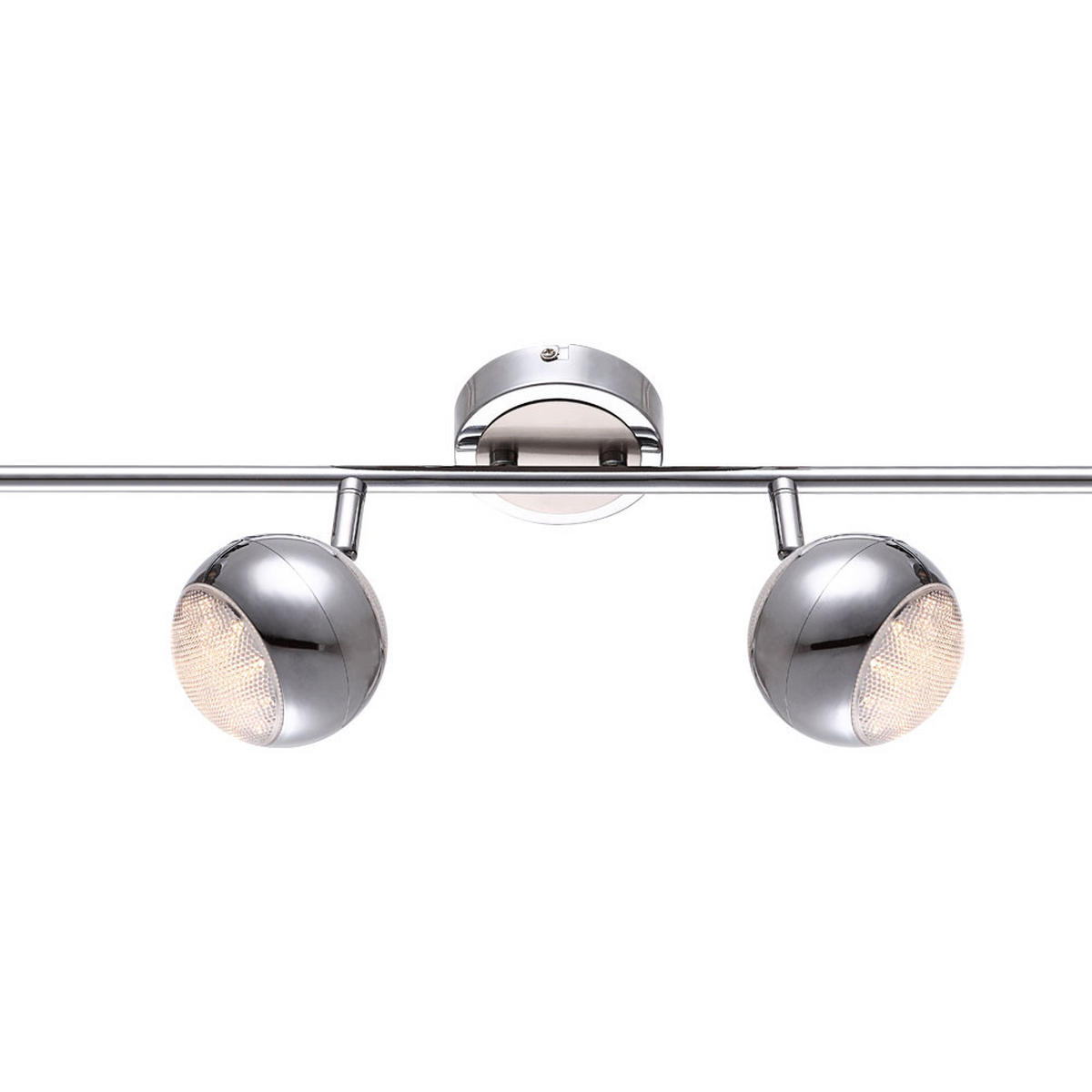 LED DECKENLEUCHTE NIKI Silber Chrom - Silberfarben, Metall (66/9/18cm) - Globo Lighting