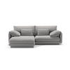 ECKSOFA links Torino aus strukturiertem Stoff hellgrau 3 Sitzplätze - Hellgrau, Textil (170/220cm) - Micadoni