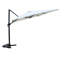 SONNENSCHIRM palatino braun quadratisch 3 x 3 cm deportiert rotierbar um 360 - Beige, Metall (300/300cm) - Concept Usine