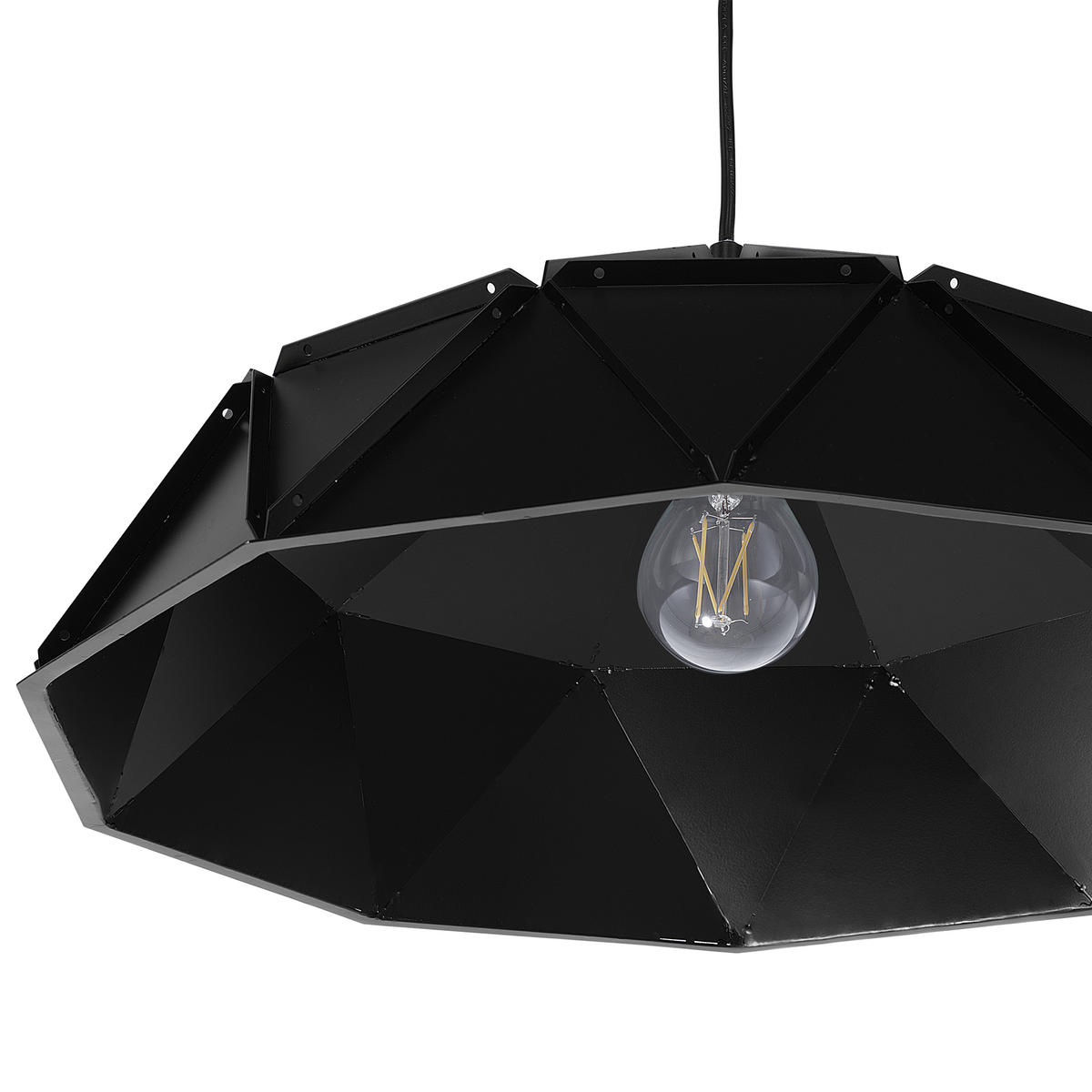 HÄNGELEUCHTE Senia 45/45/120 cm - Schwarz, Metall (45/45/120cm) - Beliani