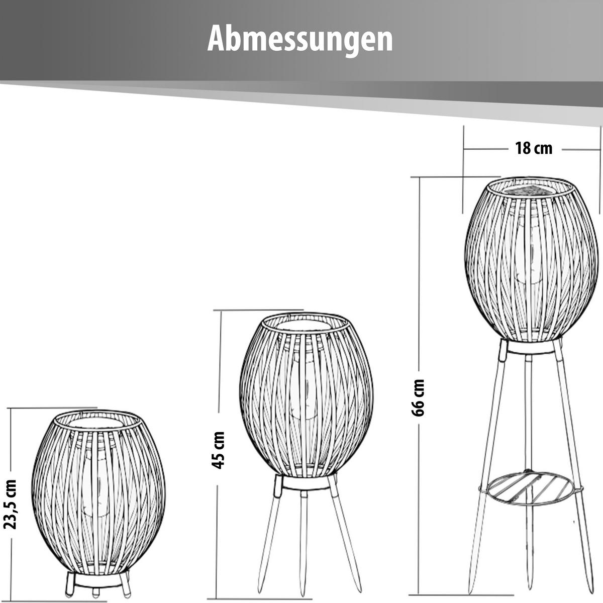 LED-SOLAR-STEHLEUCHTE - warmweißes Licht mit Dämmerungssensor für Außenbereich, vielseitig nutzbar - Schwarz, Kunststoff (18/68/18cm) - Northpoint