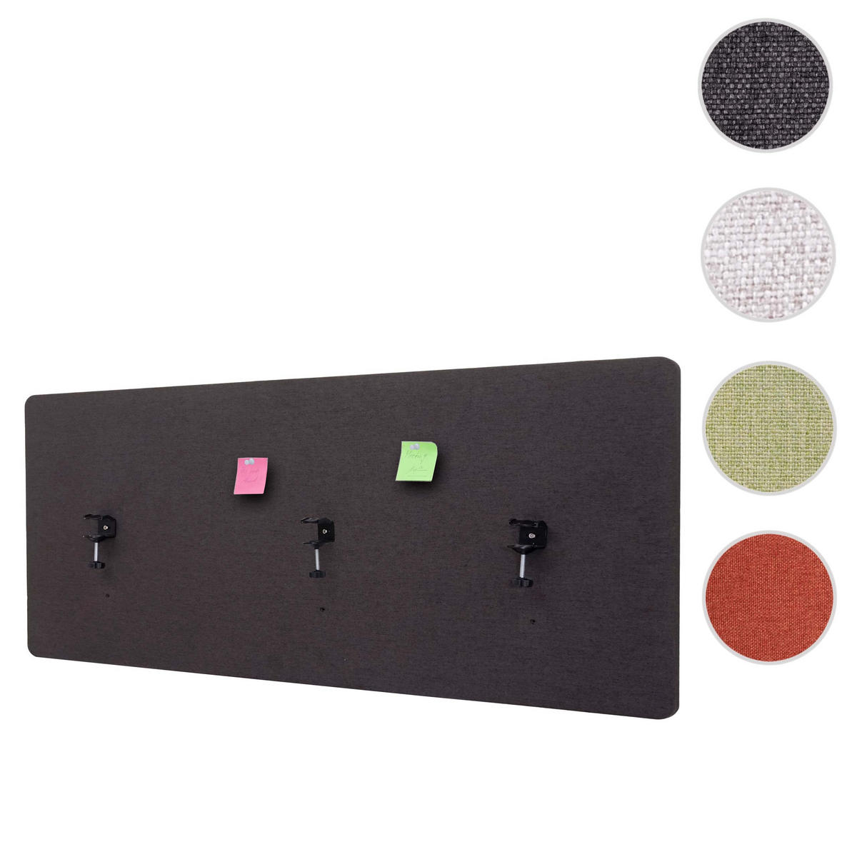 AKUSTIK-TISCHTRENNWAND Braun - Braun, Textil (160/60/2cm) - MCW
