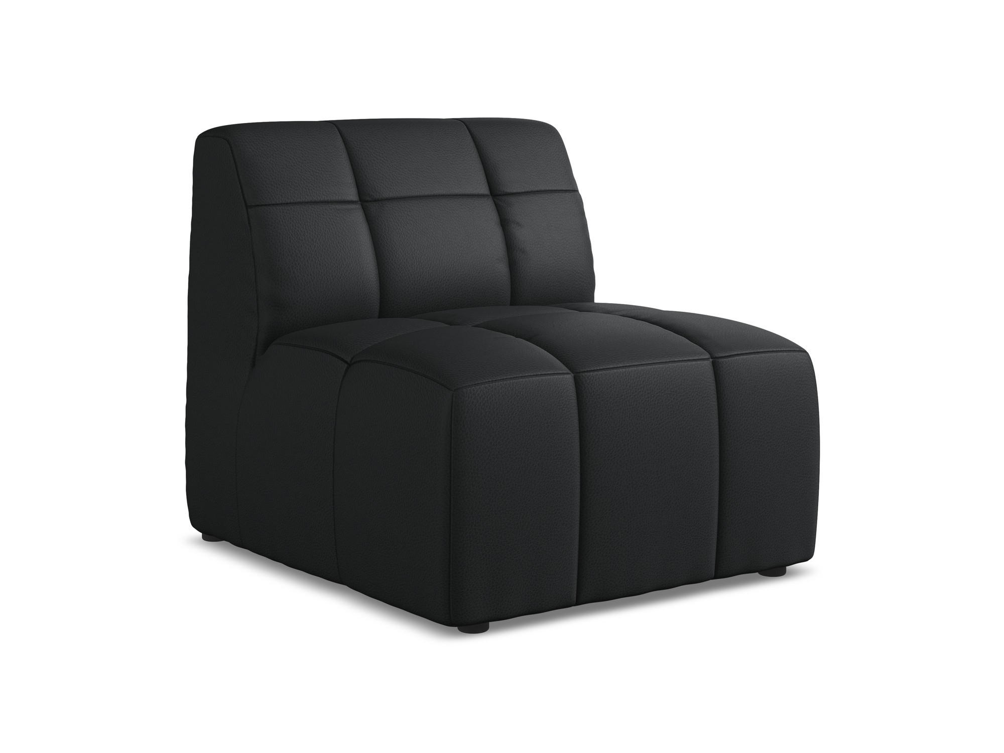 SOFAELEMENT Kunstleder Schwarz - Schwarz, Holzwerkstoff/Kunststoff (75/77/90cm) - Makamii