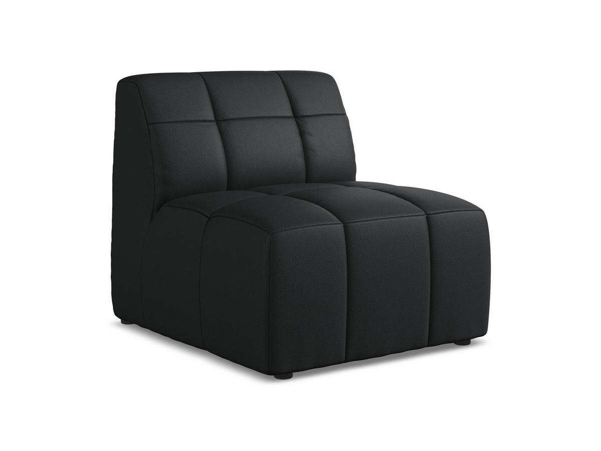 SOFAELEMENT Kunstleder Schwarz - Schwarz, Holzwerkstoff/Kunststoff (75/77/90cm) - Makamii