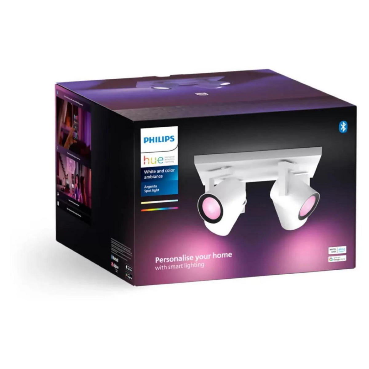 DECKENLEUCHTE Argenta Weiß - Weiß, Metall (24/24/12.7cm) - Philips HUE