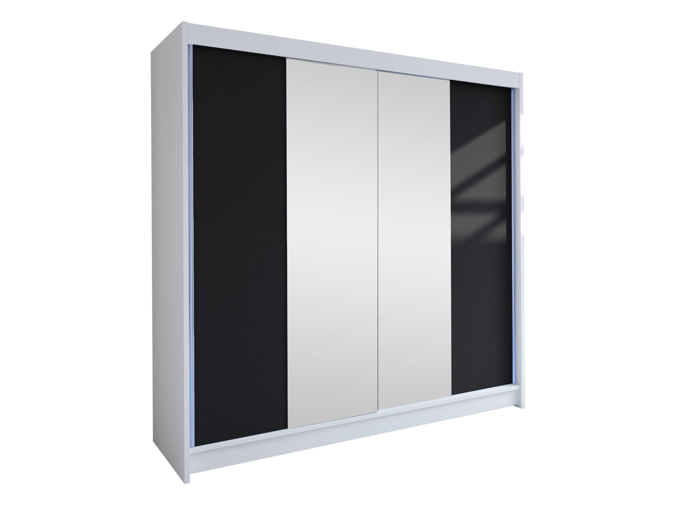 SCHWEBETÜRENSCHRANK Talin II - Silberfarben/Multicolor, Holzwerkstoff/Metall (180/215/58cm) - MIRJAN24