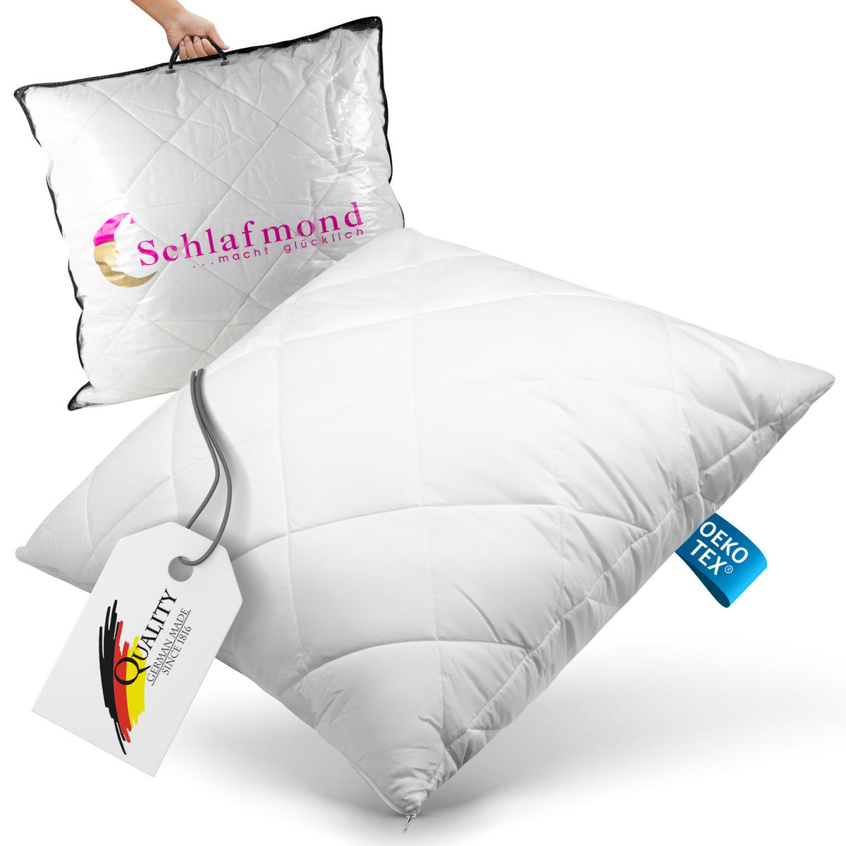 KOPFKISSEN Medicus Clean 80/80 cm, Allergikerkissen - Weiß, Naturmaterialien (80/80cm) - Schlafmond