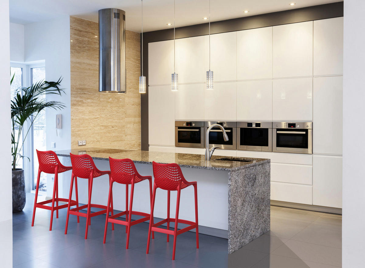 BARHOCKER Kunststoff rot - Rot, Kunststoff (45/105/53cm) - CLP