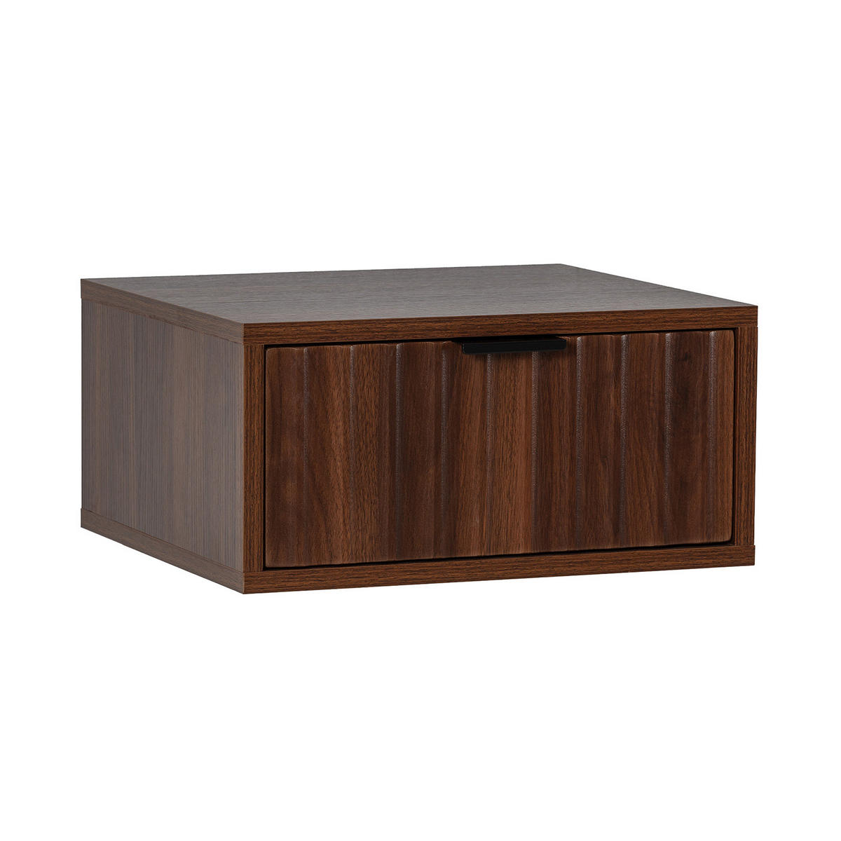 SCHWEBENDER NACHTTISCH Lluvia Walnuss - Walnussfarben, Holzwerkstoff (40/19/35cm) - VS Venta-stock