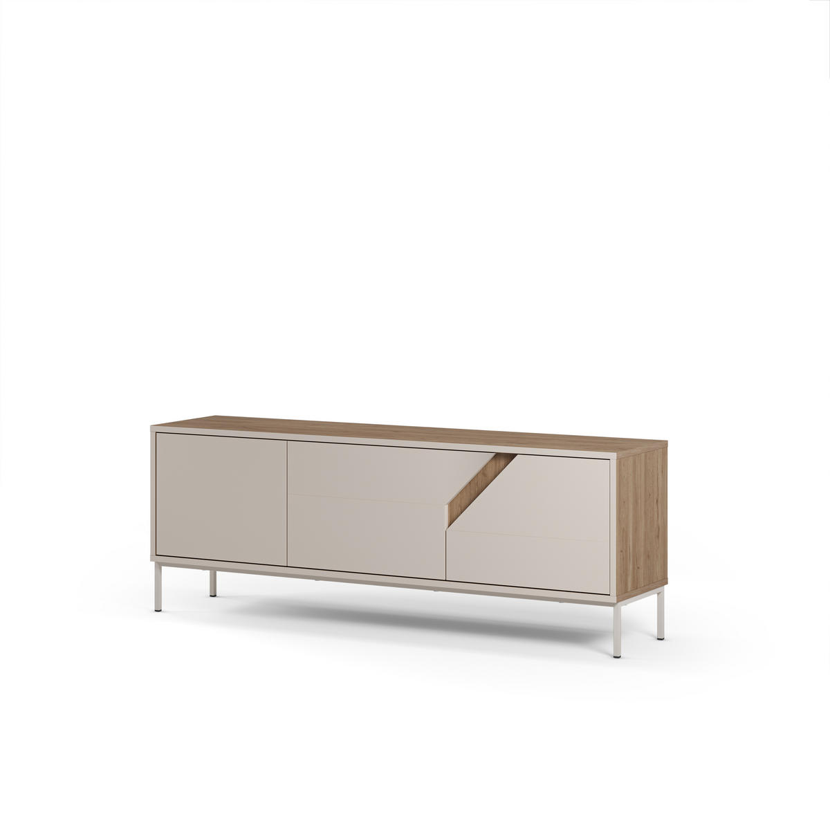 TV-STÄNDER Lilou Beige 150/35/55 cm - Beige, Holz (35/55/150cm)