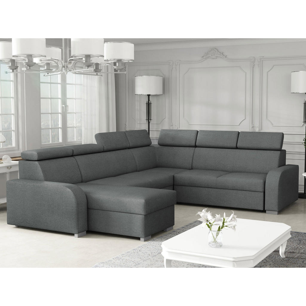 Thumbnail - Mirjan24 Wohnlandschaft, Dunkelgrau, Textil, U-Form,Rechteckig, 315x85x250 cm, Wohnzimmer, Sofas & Couches, Wohnlandscha...