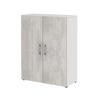 AKTENSCHRANK - 3 Fächer - Weiß/Beton - Grau, Holzwerkstoff (80/107.2/34.4cm) - Röhr