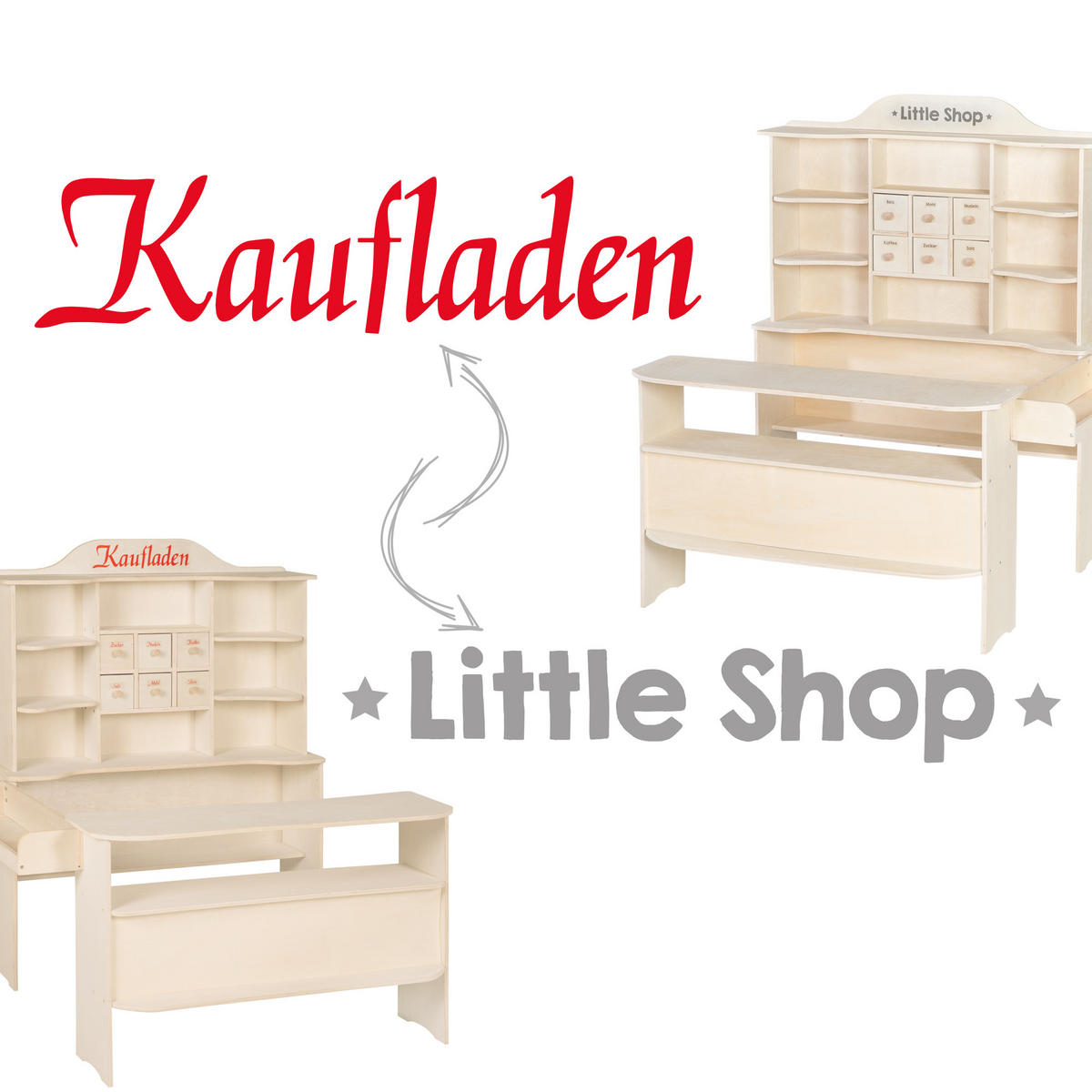 VERKAUFSSTAND - Naturfarben, Holzwerkstoff (109/120/92cm) - Roba