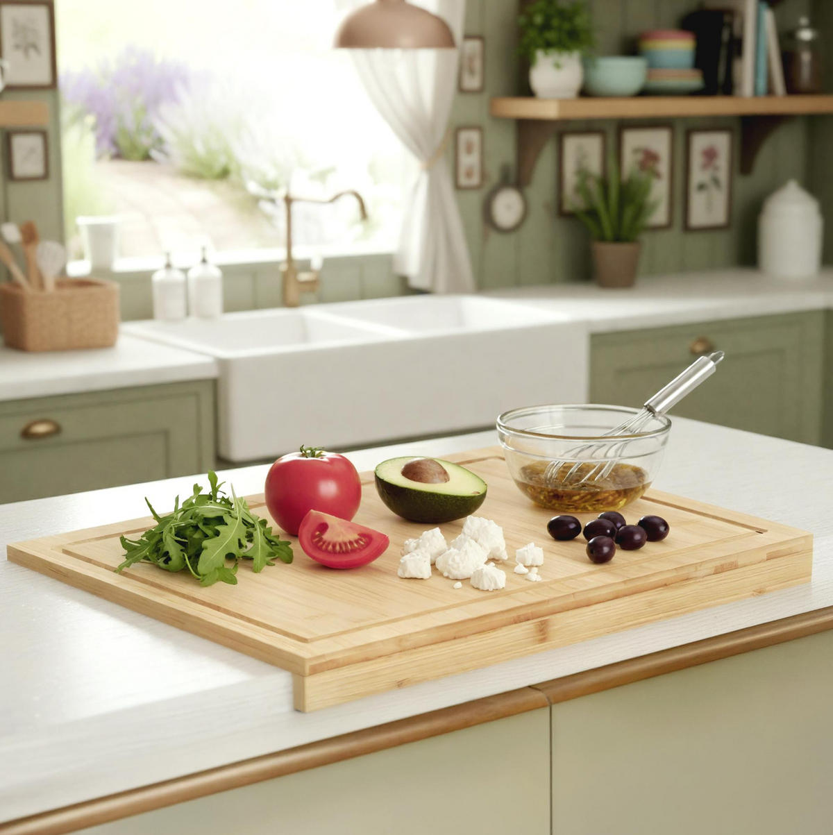 SCHNEIDEBRETT eckig 45/33/3.5 cm Holz Natura - Eukalyptusholzfarben, Holz (45/33cm) - CLP