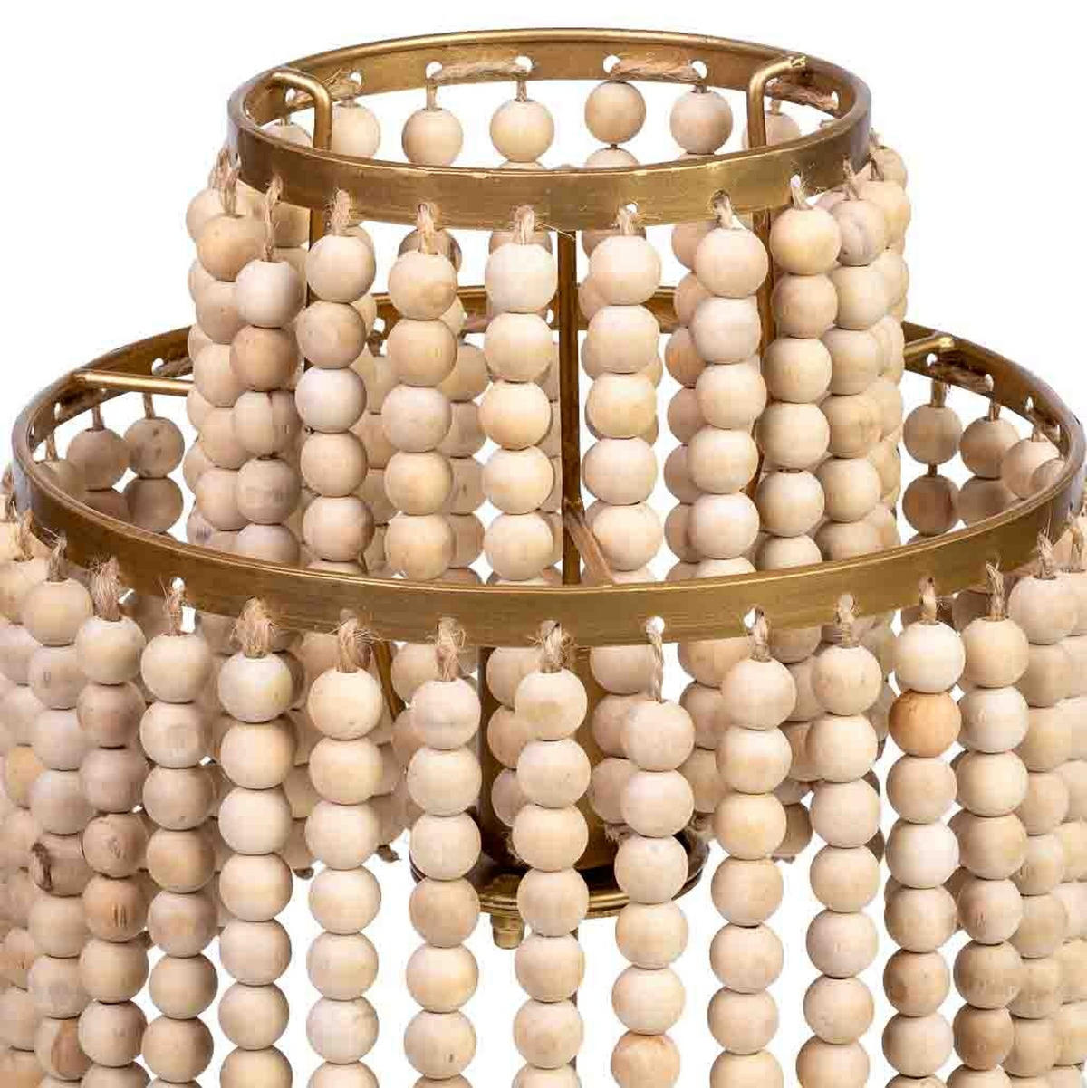 LAMPE aus Metall und Holz, golden, 29x35cm - Goldfarben, Metall (28.5/28.5/35cm) - Wanderlust