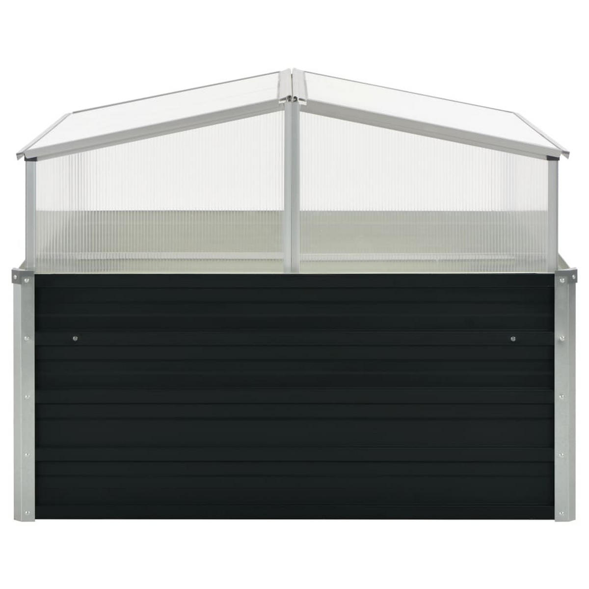 GEWÄCHSHAUS Anthrazit 100x100x77 cm Verzinkter Stahl - Anthrazit, Metall (100/77/100cm)