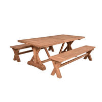 GARTEN-SITZGRUPPE Nolan 3-teilig Gartenmöbel-Set - Braun, Holz - DELUKE