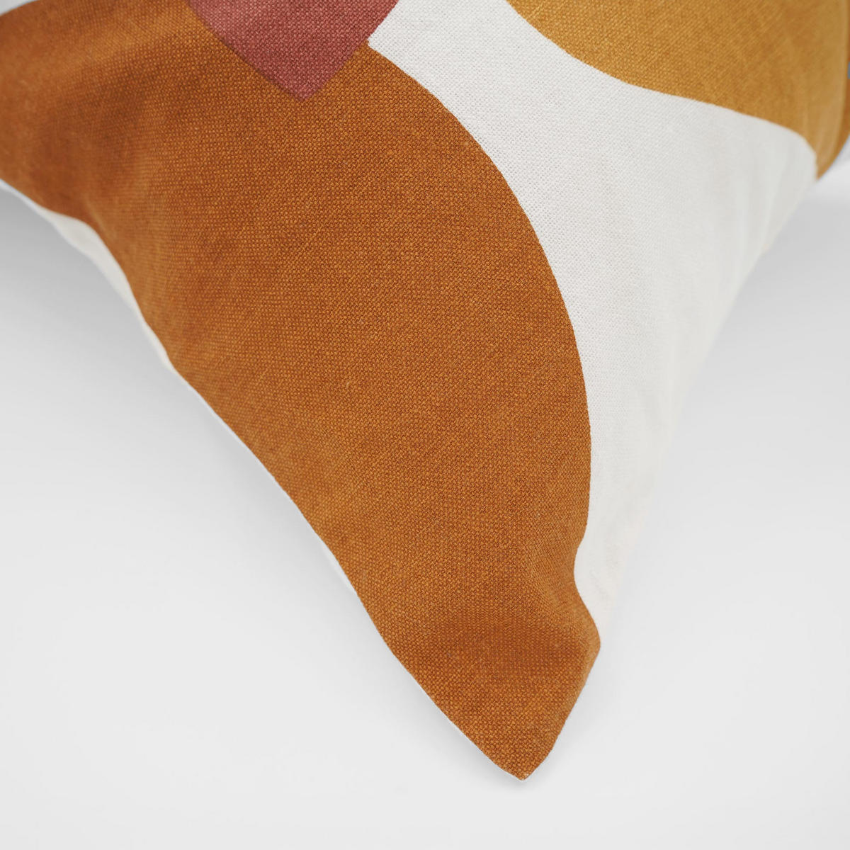 DEKOKISSEN mit Druck und Reißverschluss Mouna 40/60 cm - Orange, Naturmaterialien (60/40cm) - Douceur d´intérieur