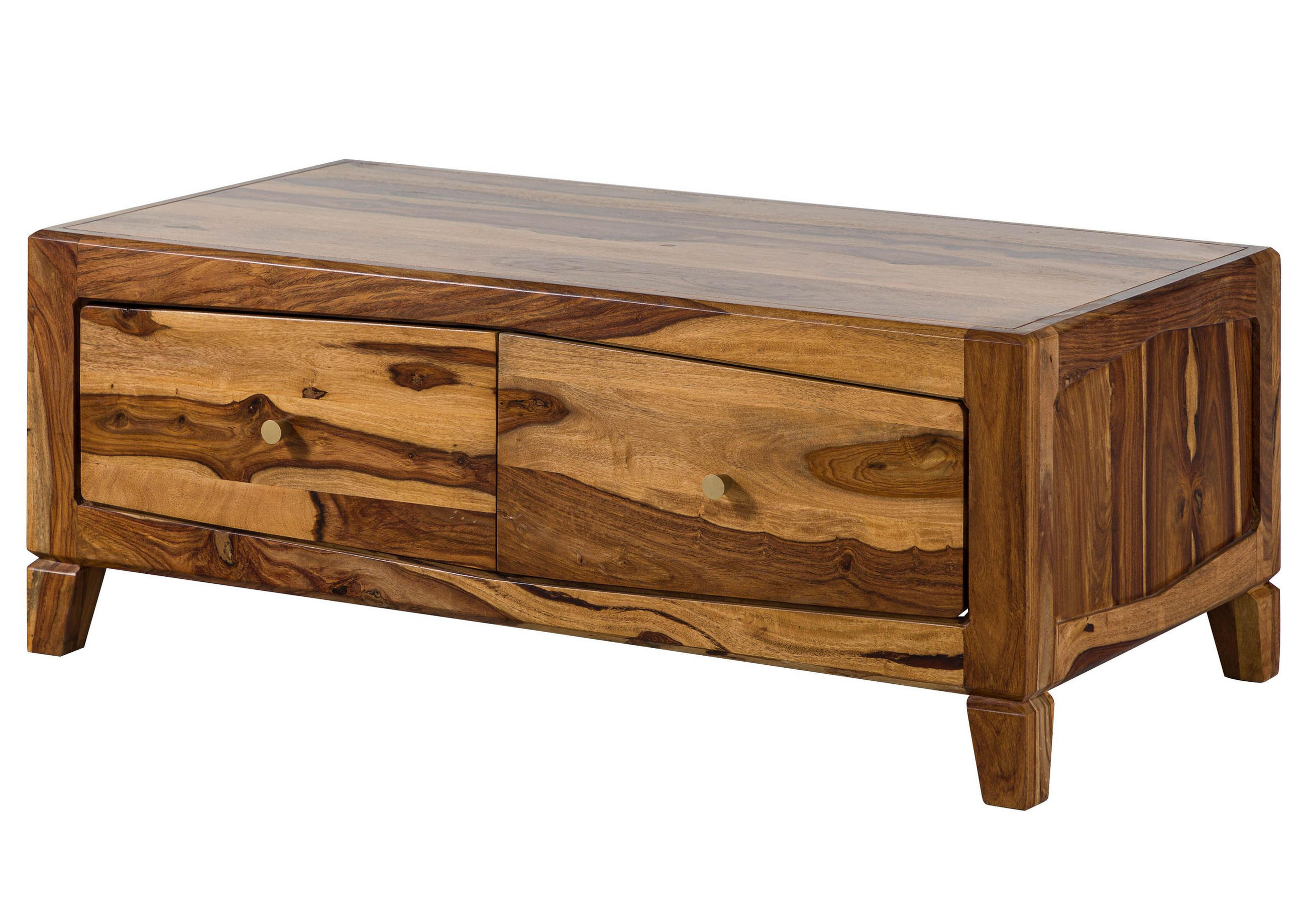 COUCHTISCH Sheesham 115x60x45 braun lackiert ANCONA #102 - Braun, Holz (115/60/45cm) - Massivmoebel24