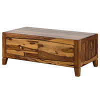 COUCHTISCH Sheesham 115x60x45 braun lackiert ANCONA #102 - Braun, Holz (115/60/45cm) - Massivmoebel24