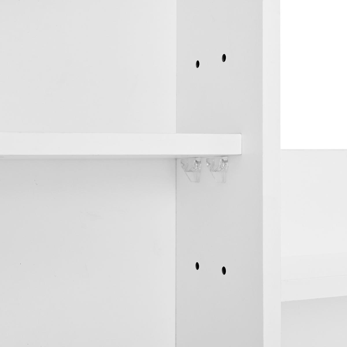 SCHMINKTISCH-SET mit LED-Beleuchtung & Hocker Weißer 90×40×132 cm - Weiß, Glas/Holzwerkstoff (90/132/40cm) - Urban Meuble