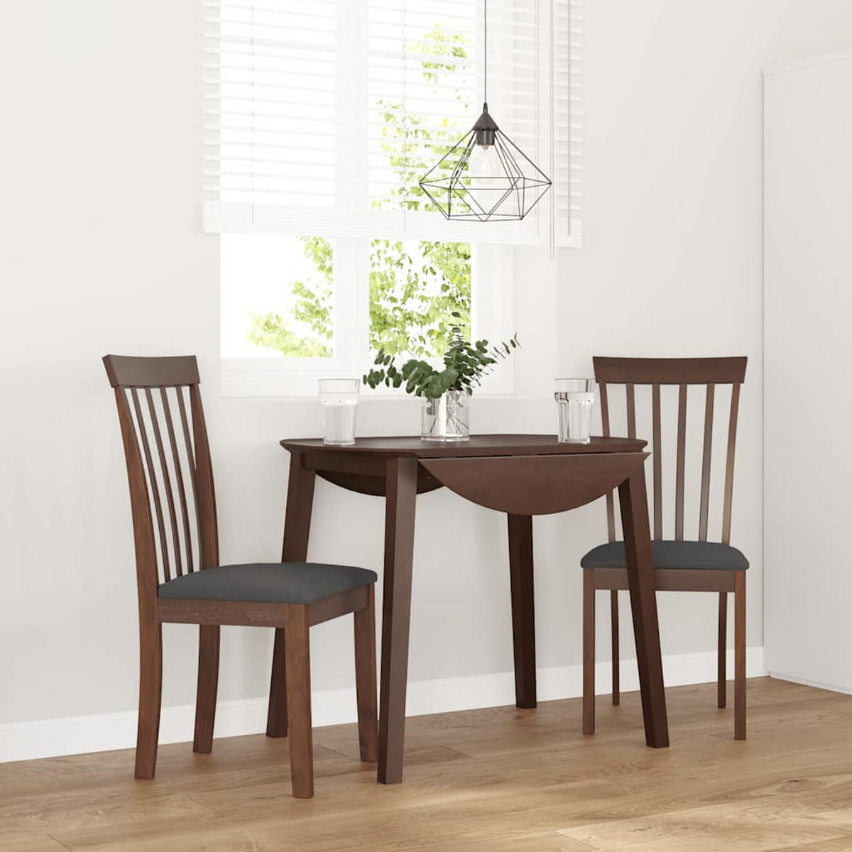 ESSZIMMERSTÜHLE Mit Kissen 2Er Set Braun Massivholz Gummibaum - Braun, Holz (50/94/43cm) - vidaXL