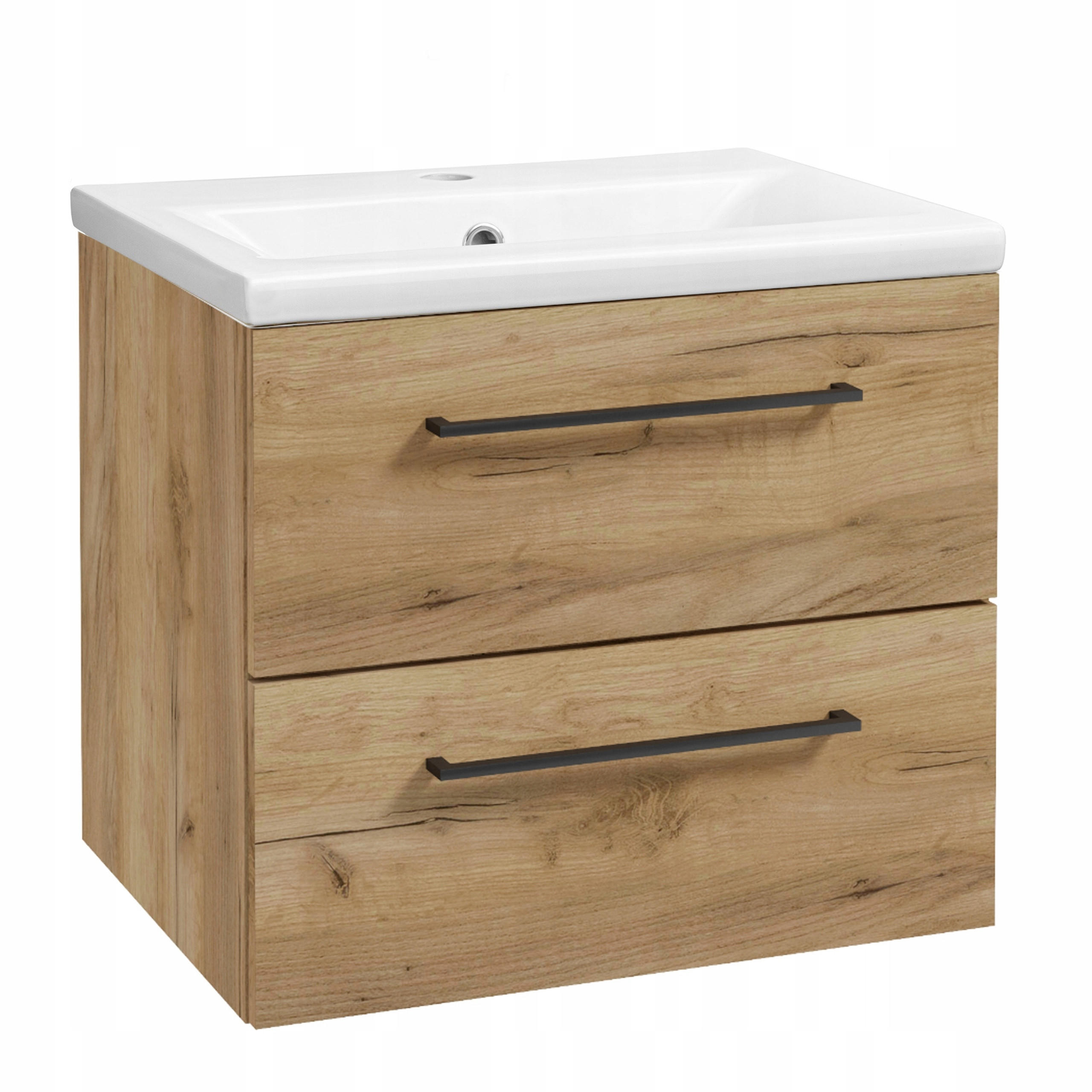 WASCHTISCHKOMBI 50cm mit Waschbecken Eichenfarbe - Eichefarben, Holzwerkstoff (50/50/39cm) - Stamar