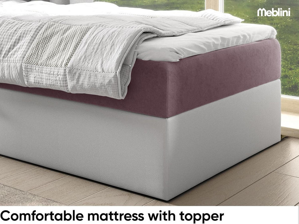 KINDERBETT GARETH 1 - Lila/Weiß, Holzwerkstoff (82/212cm) - Meblini