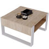 COUCHTISCH Holzwerkstoff rechteckig stabil Sonoma Eiche 45/71.5/68cm - Weiß/Sonoma Eiche, Holzwerkstoff (71.5/68/45cm) - CraftPAK